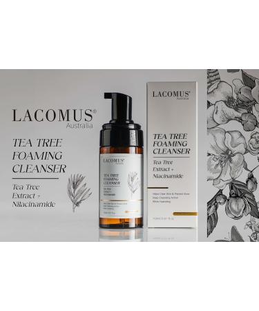 LACOMUS Australia Organic Tea Tree Foaming Cleanser with Niacinamide for Clear Skin & Acne Prevention. Deep Pore Cleansing with Cooling and Hydrating Formula for All Skin Types. - Buy Online on GoSupps.com