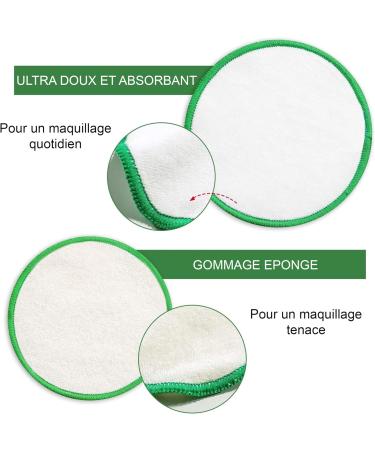 Organic Bamboo Reusable Makeup Remover Pads 16 Face Cleansing Pads - Buy Online on GoSupps.com