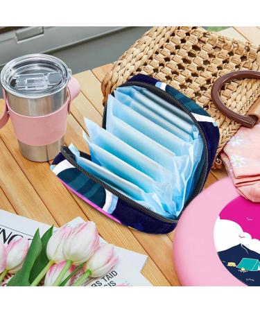 Portable Women's Binding-Up Bags | Menstrual Cup & Tampon Bags for Teens | Colorful Space Planet Design - Buy Online on GoSupps.com