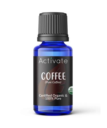 Activate Coffee Bean Organic Essential Oil 100% Pure USDA Certified Organic Premium Grade Undiluted Natural Aromatherapy & Diffuser Use 10ml Coffee Bean (Organic)