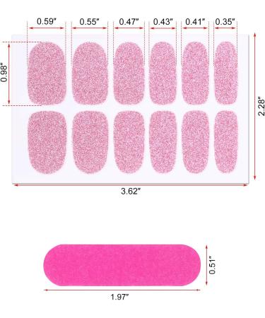 MWoot 10 Leaf Glitter Nail Stickers & Nail Files Self-Adhesive Nail Art for Beautiful DIY Manicure Decoration - Buy Online on GoSupps.com