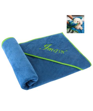 JMQYS dog towel - extra absorbent & quick -dry microfiber towel for small medium -sized dogs dog towel bath towel drying towel with intervention for pets for pets dog cats - 90x50cm 90*50cm sea blue - Buy Online on GoSupps.com