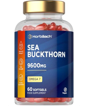 Omega 7 Sea Buckthorn Oil 9600mg 60 Softgel Capsules | High Strength | Essential Fatty Acids | No Artificial Preservatives | by Horbaach - Buy Online on GoSupps.com