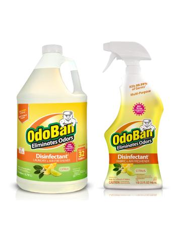 OdoBan Ready-to-Use Disinfectant and Odor Eliminator, Set of 2, 32 oz Spray and 1 Gallon Concentrate, Citrus Scent - Buy Online on GoSupps.com