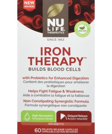 NuLife Therapeutics by NuLife Vitamins Iron Therapy - Builds Blood Cells 60 Count