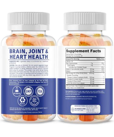 Number One Nutrition N1N Premium Blood Circulation Supplement with 8 Powerful Herbs & Vitamins and Omega 3 6 9 + DHA Gummies 2 Pack Bundle - Buy Online on GoSupps.com