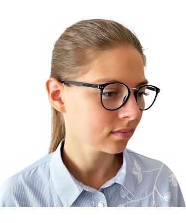 Shop Mini Stylish Reading Glasses | Round Frame Free Case 1.5 Diopters for Men & Women - Perfect Prescription Reading Aid - Buy Online on GoSupps.com