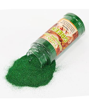Shop Aslanka 140g Green Holographic Glitter Powder - Perfect for Nail Art Resin Eyelids DIY Crafts & More - Buy Online on GoSupps.com