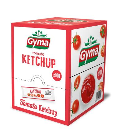 Gyma Ketchup Dispenser Box, White/Red, 100 Units