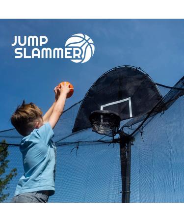 Trampoline Pro Jump Slammer Trampoline Basketball Hoop Attachment - Includes Ball, Safety Hardware, and Universal Brackets for Easy Installation to Enclosure Net Pole - TPRO Lifetime Parts Warranty 1. Jump Slammer
