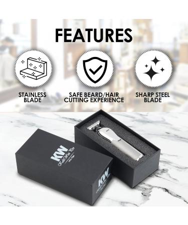 KaleWoz Hair Clippers for Men - 2600mAh Cordless Professional Trimmer & Grooming Kit - Rechargeable Beard Trimmer & Hair Cutting Cape - Gifts for Him (Silver - Buy Online on GoSupps.com