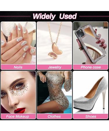 Mckanti B7000 Rhinestone Clear Glue and 2800Pcs Rhinestones Set | 13 Colors, 5 Sizes | Rhinestone Kit for Crafts, Nails, Shoes, Bags | Includes 50ml Glue, Dotting Pens, Tweezers, Wax Pencil, Tray - Buy Online on GoSupps.com