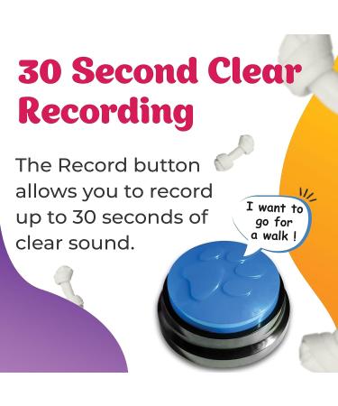 Dog Buttons for Communication and Training Pet Voice Recorder Device Dog Buttons Talk Training Pet Talking Training Answer Buzzer 30 Second Record & Playback Dog buttons for pet - Pack of 4 New Dog Buttons - 4Pcs - Buy Online on GoSupps.com