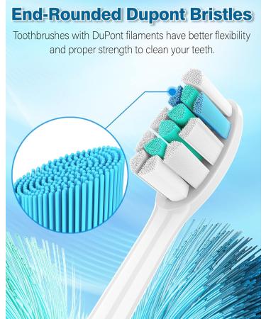 8 Pack Toothbrush Replacement Heads Compatible with Philips Sonicare | For 4100 5100 6100 HX9023 G2 | Copper-Free Electric Brush Head - Buy Online on GoSupps.com