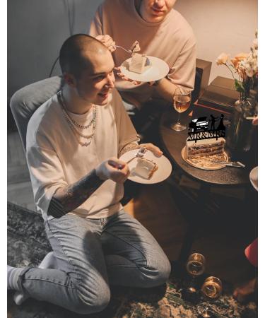 Funny Car Repairman Wedding Cake Topper - Car Repairman Couple with The Car - Repairman Couple Cake Topper Mr&Mrs Wedding Cake Topper (Repairman) - Buy Online on GoSupps.com