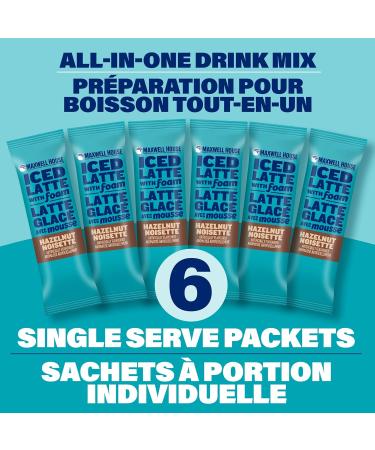 Maxwell House Hazelnut Iced Latte with Foam Drink Mix 165 g 6 Packets - Buy Online on GoSupps.com