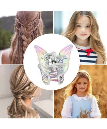 Butterfly Hair Clips | Butterfly Clips Hair Accessories Silver & White Butterfly Clips Cute Hair Clip for Wedding Girls Travel Women - Buy Online on GoSupps.com