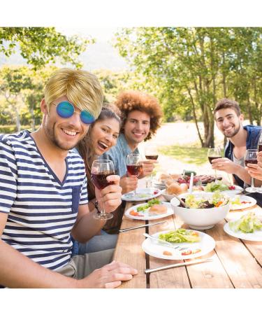 Men's Blonde Short Curled Wig - 70s 80s Disco Costume Wig with Sunglasses | Tshaoun Boy Band Style | Perfect for Halloween & Carnivals - Buy Online on GoSupps.com