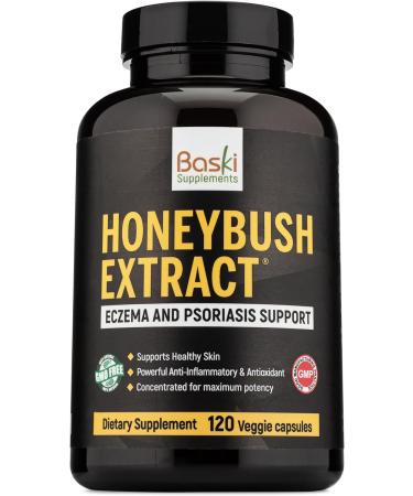Baski Natural Honeybush Extract Pills for Acne Eczema Psoriasis Rosacea Relief - Skin Inflammation & Redness Treatment - Buy Online on GoSupps.com