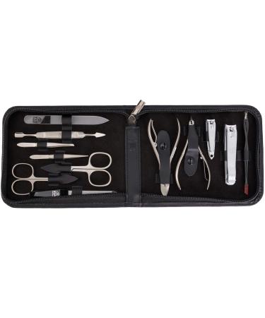 3 Swords Germany   manicure pedicure set kit - leather BLACK - GENUINE LEATHER - Buy Online on GoSupps.com