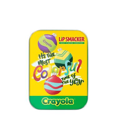 Lip Smacker Christmas Crayola Tin - 3 Flavored Lip Balms for Kids | Holiday Stocking Stuffer - Buy Online on GoSupps.com