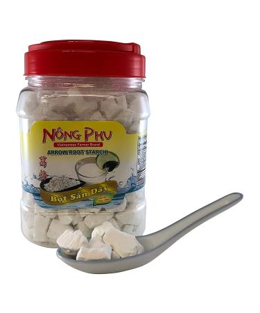 Arrowroot Starch Bot San Day Flour 17.6oz (500g) from Vietnam - Crunchy Chunk Powder - 1.1lb Reclosable Jar - Buy Online on GoSupps.com