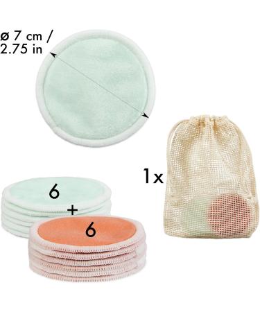 Washable Makeup Remover Pads: Pack of 12 Washable Makeup Remover Pads with Laundry Bag - Reusable Washable Cotton Pads - 12 Washable Makeup Remover Pads by LIVAIA - Buy Online on GoSupps.com