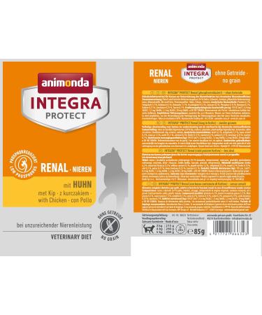 Animonda Integra Protect Wet Renal Kidney Cat Food - Renal with chicken - Pack of 24 - 85g - Buy Online on GoSupps.com