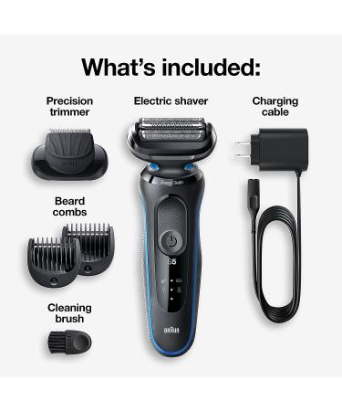 Braun Series 5 5020 Electric Razor for Men Foil Shaver with Beard Trimmer - Rechargeable, Wet & Dry with EasyClean - Black - Buy Online on GoSupps.com