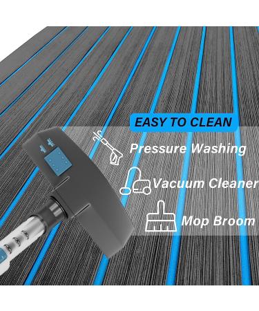 HZCHIONE Boat Flooring 94x45/35/16"  EVA Foam Boat Decking Faux Teak Marine Carpet Boat Flooring Non-Slip Self-Adhesive Foam Boat Floor Mat Rolls Sheet for Motorboat RV Yacht Kayak Sea Deck Helm Pad 94.5x35.4" A-Dark Grey with Blue Seam - Buy Online on GoSupps.com