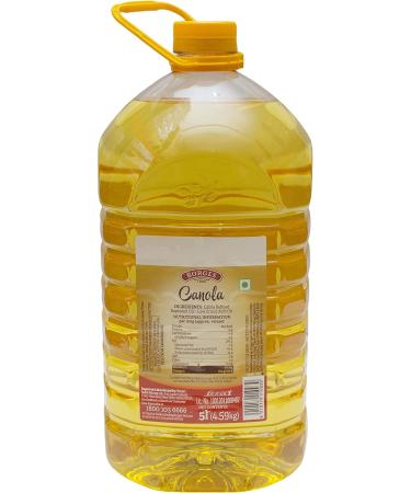 Borges Canola Oil -5L | Source of Omega 3 | 100% Non GMO | Suitable for Deep frying |Delicate flavour 5 l (Pack of 1) Canola Oil 5L - Buy Online on GoSupps.com