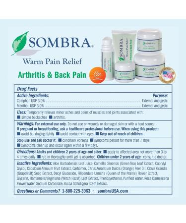 Sombra Professional Warm Therapy Gel - Natural Pain Relief, 8 oz (226.8 g) - Buy Online on GoSupps.com