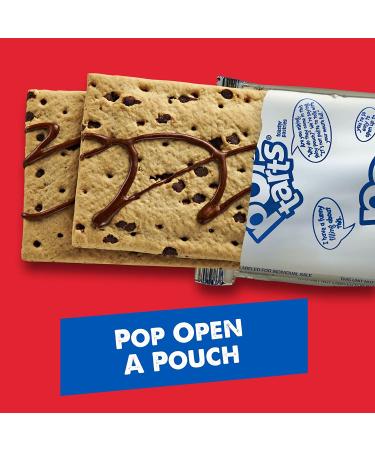 Pop-Tarts Chocolate Chip Drizzle 13.5oz Box (8 Pastries) - Breakfast Foods & Kids Snacks - Buy Online on GoSupps.com
