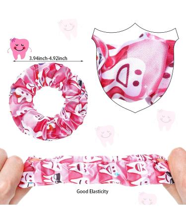 Dental Hygienist Gifts: 20-Piece Tooth Pattern Hair Scrunchies for Women - Hygiene Ponytail Accessories for Dental Assistants - Buy Online on GoSupps.com