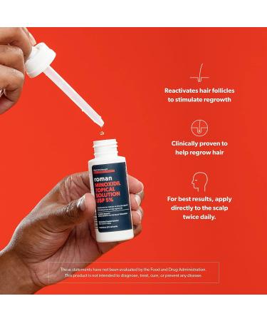 Roman Minoxidil Men's Hair Loss Treatment 5% Topical Solution | Unscented | 3-Month Supply - Buy Online on GoSupps.com