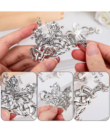 Noverlife 5PCS Celtic Hairpins - Vintage Silver Viking Hair Clips for Girls and Women - Buy Online on GoSupps.com