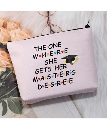 Master's Degree Graduation Gift: Stylish Zipper Makeup Bag for Students | Perfect Cosmetic Travel Bag - Buy Online on GoSupps.com