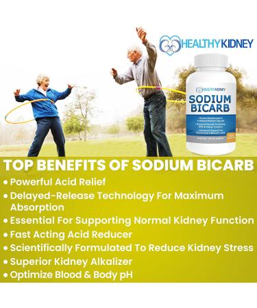 Kidney Cleanse and Kidney Health Supplement to Support Normal Kidney Function 60 caps 2 Pack with Sodium Bicarbonate 650mg Capsules 120 Pills - Buy Online on GoSupps.com