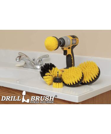 Drill Brush Power Scrubber Set for Bathroom Cleaning - Shower, Toilet, Tile & Floor Cleaner - Yellow - Buy Online on GoSupps.com