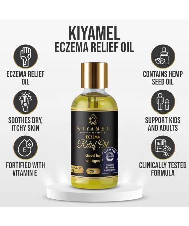 KIYAMEL Moisturizing Eczema Relief Essential Oil with Hemp Seed - Soothing Moisturizer for Dry, Itchy Skin with Vitamin E and Chamomile - Hydration for Adults and Kids - Buy Online on GoSupps.com