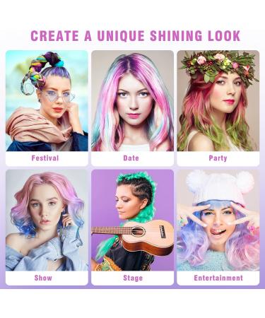 Temporary Hair Colour Hair Chalks for Girls 8 Coloured Hairspray Hair Dye Comb Temporary Hair Colour Washable for Kids Men and Woman Birthday Makeup Halloween Christmas Cosplay Party - Buy Online on GoSupps.com