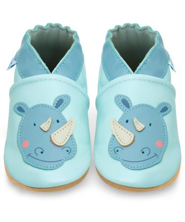 Baby Shoes with Soft Sole - Baby Girl Shoes - Baby Boy Shoes - Leather Toddler Shoes - Baby Walking Shoes 0-6 Months Rhino