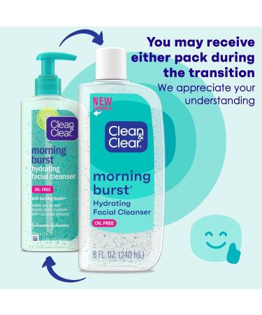 Clean & Clear Morning Burst Hydrating Facial Cleanser with Cucumber & Green Mango - 8 fl. oz - Buy Online on GoSupps.com