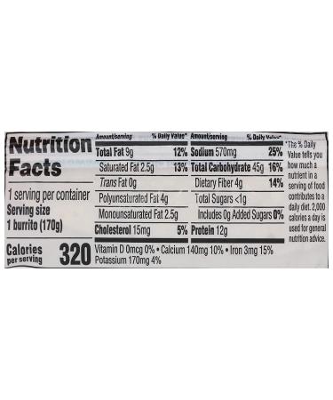 Whole Foods Market 365 Burrito Bean Cheese 6oz - Delicious and Convenient - Buy Online on GoSupps.com