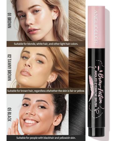 Anglicolor Crayon Sourcils Facile Utiliser Crayon Sourcils Microblading Naturel Brosse Sourcils S chage Rapide Longue Tenue 24 heures Polyvalent ((02tawny brown)) - Buy Online on GoSupps.com