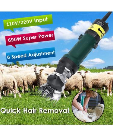 Electric Sheep Shearing Goats Set 690W 6 Speed 13 Teeth For Farm Goats Alpaca Llamas Angora Rabbits Camels Horse Pet Clipper Cutter 220V - Buy Online on GoSupps.com