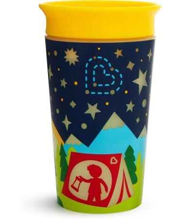 Munchkin  Miracle  360 Degree Glow in The Dark Sippy Cup - 9 Ounce - Camping Yellow