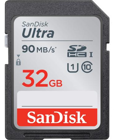 SanDisk 32GB Ultra SDHC UHS-I Memory Card - 90MB/s, C10, U1, Full HD, SD Card - SDSDUNR-032G-GN6IN 32GB Memory Card