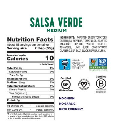 Fody Foods Keto-Friendly Salsa Verde | Low FODMAP, Gluten-Free, IBS-Friendly | Fire Roasted Flavor - Buy Online on GoSupps.com