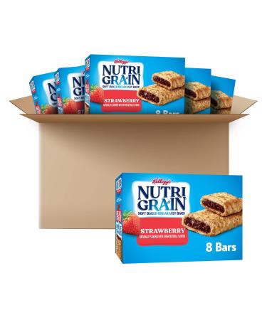 Nutri-Grain Soft Baked Breakfast Bars, Strawberry, Real Fruit, Whole Grain Snack, 1.3 oz Bars (48 Bars)